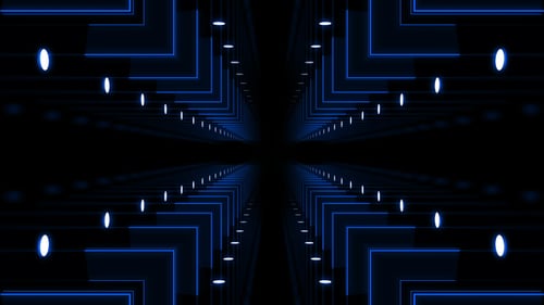 Blue Infinity Korridor