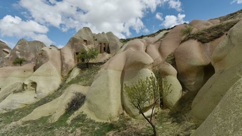 Striking Rock Pillars in Natural Landscape
