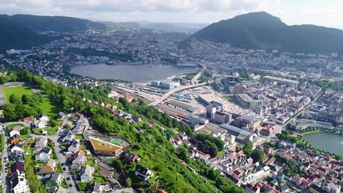 Bergen City and Municipality in Hordaland on the West Coast of Norway