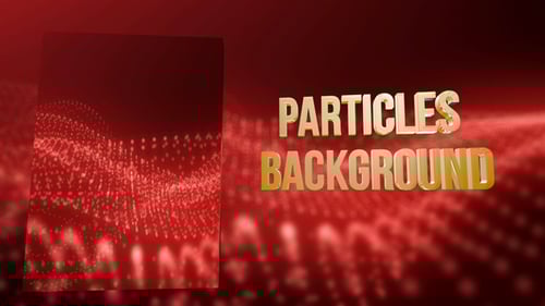 Dynamic Abstract Red Particle Wave Background Loop
