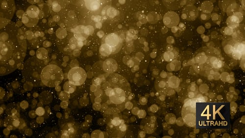 Particules à paillettes dorées