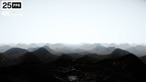 Abstract Mountain Range Flyover Animation