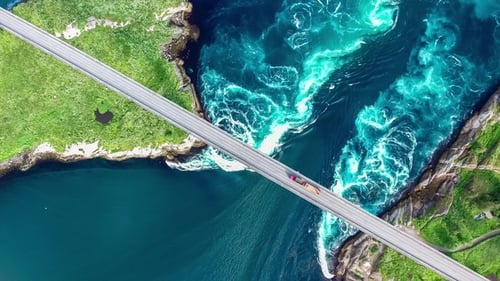 Whirlpools of the Maelstrom of Saltstraumen, Nordland, Norway