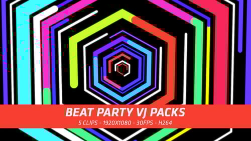 Vibrant Geometric Hexagon Tunnel Loop Motion Background