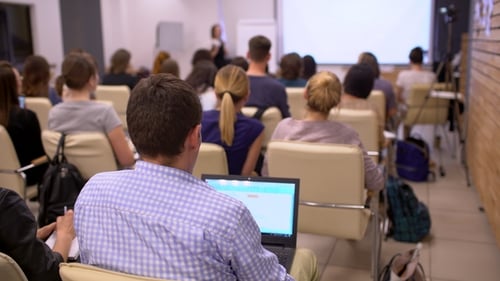 Business People Seminar Conference Meeting Office Training Concept. 4 k