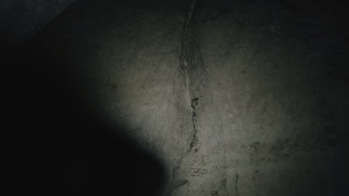 Arrière-plan du mur calcaire dans la grotte.