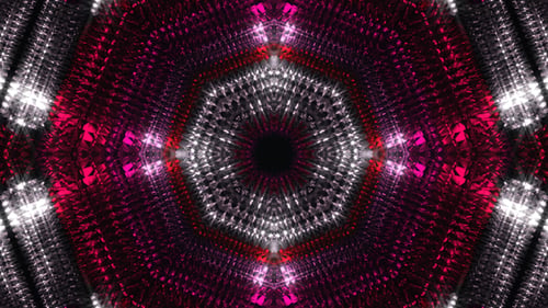 Dynamic Glitter Kaleidoscope Tunnel Loop Background