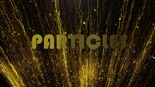 Golden Abstract Flowing Particles Celebration Background