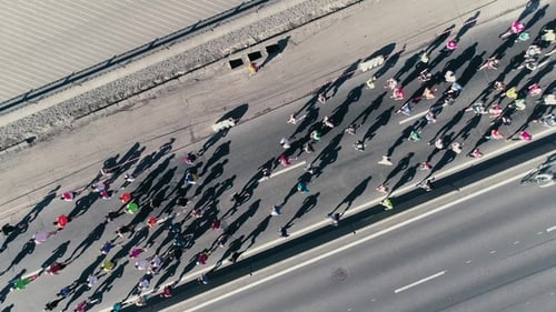 Marathon Running on Street