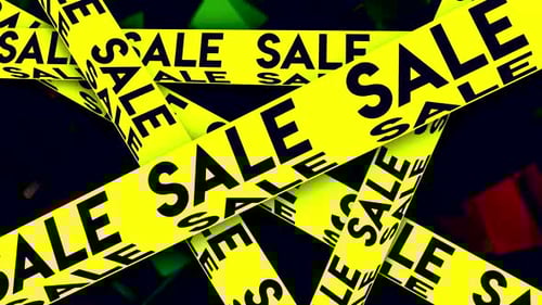 Dynamic Yellow Sale Tapes Animation for Promotional Campaigns
