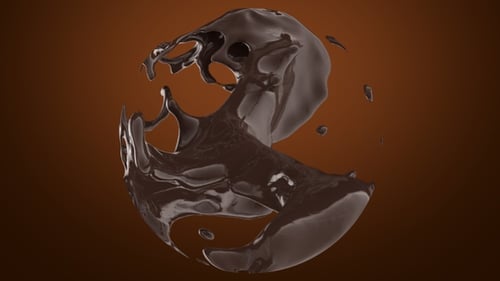 Realistic Chocolate Liquid Fluid Reveal Transition