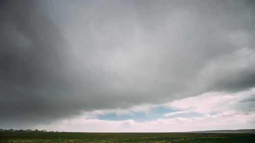Time Lapse Timelapse Timelapse Of Countryside Rural Field Spring Meadow Landscape Under Scenic