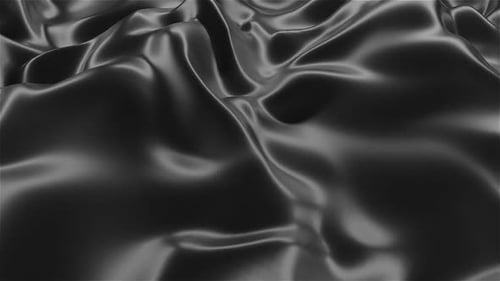 Abstract Glossy Black Fluid Waves Background Animation