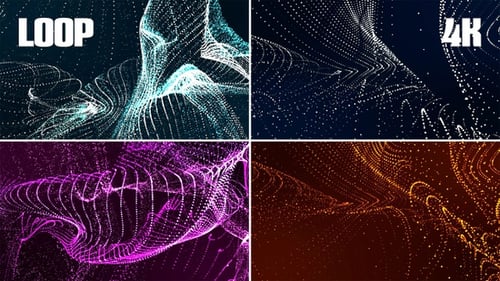 Abstrakte Partikel fließen Animation Hintergrund