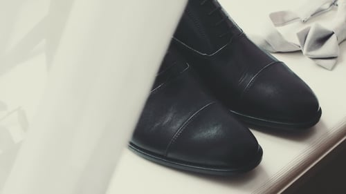 Stylish Shoes and Bow Tie for Special Occasion