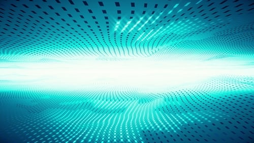 Abstract Futuristic Wave Particle Background Loop