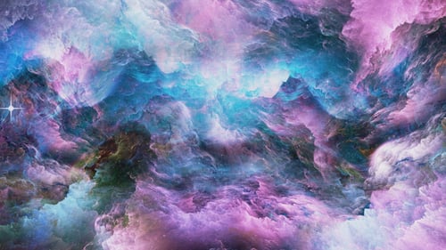 Colorful Fluid Abstract Space Clouds Nebula Motion Background