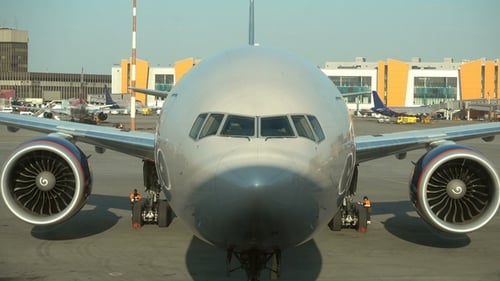 Airplane Being Preparing in Airport