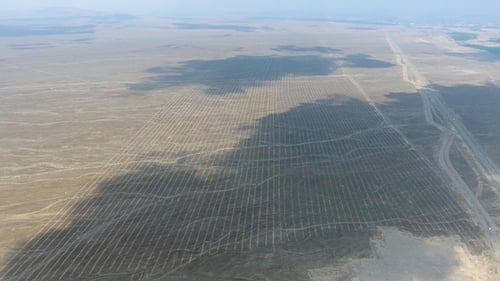 Aerial View of Desert Nazca Lines