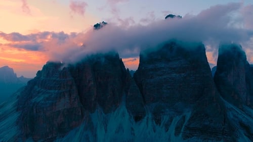 National Nature Park Tre Cime In the Dolomites Alps. Beautiful Nature of Italy.
