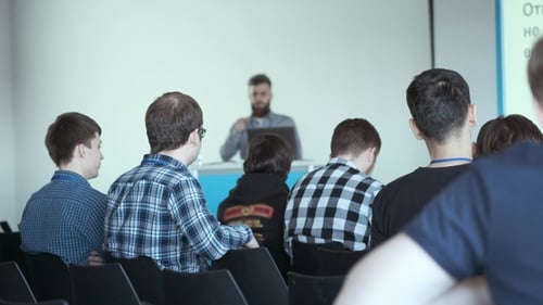 Corporate Presentation with Audience Listening