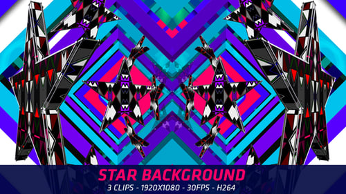 Geometric Star Kaleidoscope Background Loop
