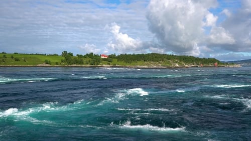 Whirlpools of the Maelstrom of Saltstraumen, Nordland, Norway