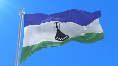 Flag of Lesotho Waving