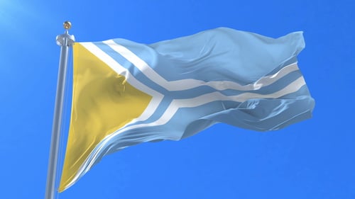Flagge von Tuva Waving