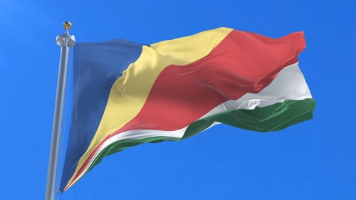 Drapeau des Seychelles ondulant