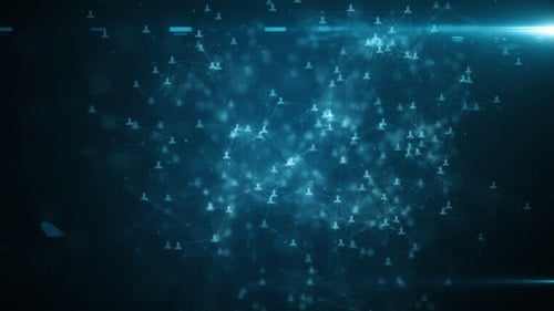 Futuristic Social Media Network Text Reveal Animation