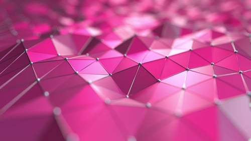 Pink Polygonal Surface