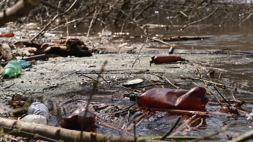 Ecological Disaster of Water Resources. Rubbish From Plastic