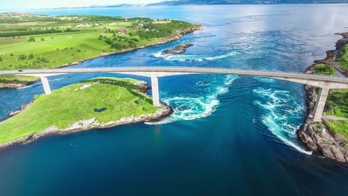 Whirlpools of the Maelstrom of Saltstraumen, Nordland, Norway