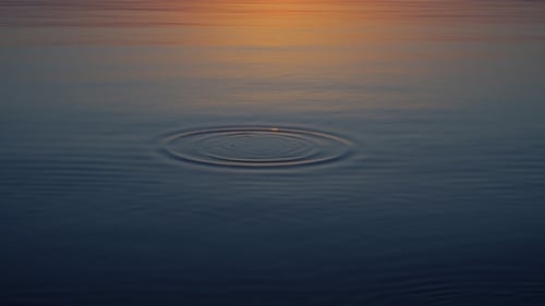 Ripples in Water at Sunset
