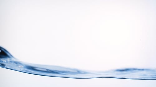 Rippling Water Against a White Background