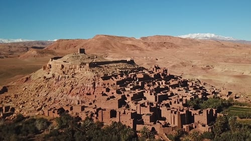 Aerial View on Kasbah Ait Ben Haddou in Morocco