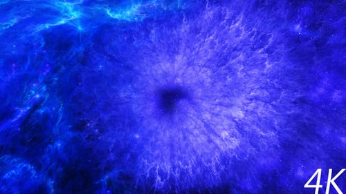Abstract Blue Nebula Space Travel Motion Background