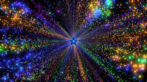 Sparkling Particle Burst Animation for Celebrations