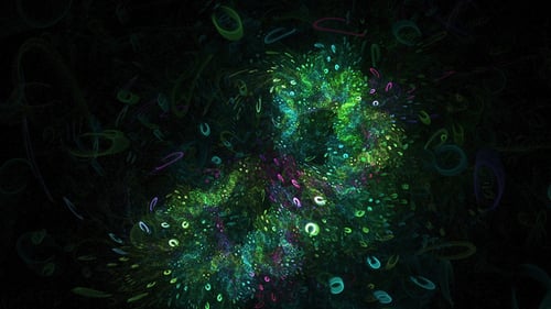 Dynamic Abstract Glowing Swirling Particles Animated Background