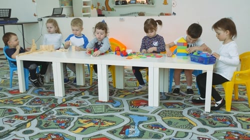 Children's Developing a Game Room. Emotions of Young Children During Entertaining Classes. Children