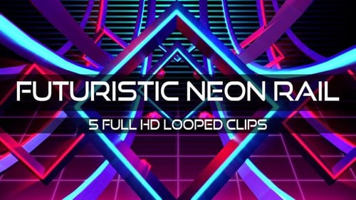 Futuristische Neonbahn VJ Loop