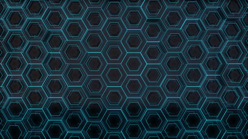 Futuristic Blue Hexagons