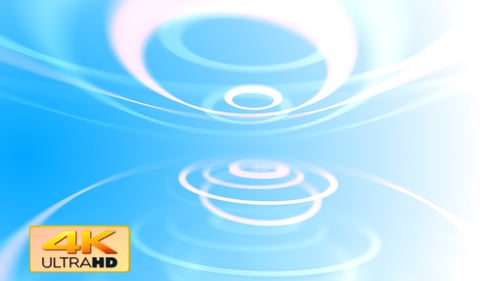 Modern Glowing Abstract Rings Blue Background Loop