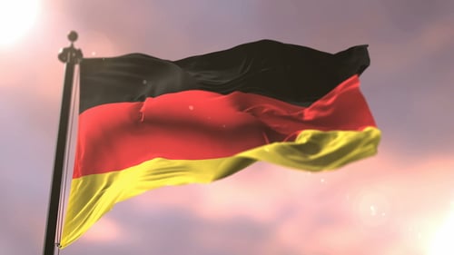 Realistic Waving German Flag Animation