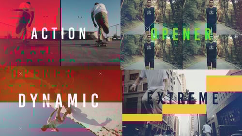 Dynamic Sports Opener with Glitch Text Reveals