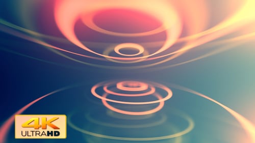 Abstract Glowing Rings and Lines Energy Background Loop