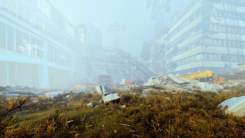 Panorama Of A Ruined City