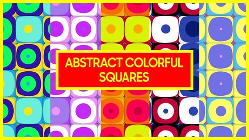 Vibrant Geometric Grid Looping Background Animation
