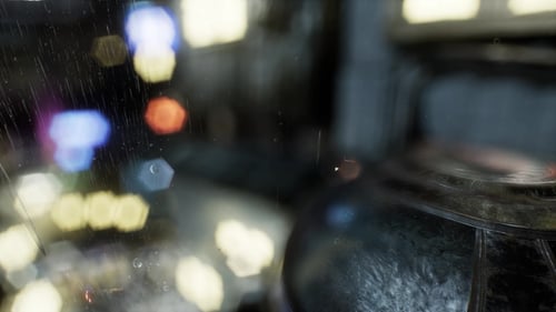 Cinematic Rain and Bokeh Light Effect